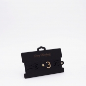 Черный кожаный ошейник с золотистой фурнитурой - Crazy Handmade - купить с доставкой в Белгороде