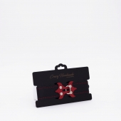 Черный ошейник с красным декором и строчкой - Crazy Handmade - купить с доставкой в Белгороде