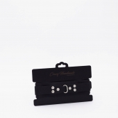 Черный ошейник из высококачественной натуральной кожи - Crazy Handmade - купить с доставкой в Белгороде