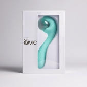 Бирюзовый вибромассажёр с деликатными токами - Youvic - купить с доставкой в Белгороде