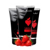 Набор из 3 съедобных лубрикантов JUJU со вкусом клубники - JuJu - купить с доставкой в Белгороде