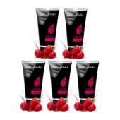 Набор из 5 съедобных лубрикантов JUJU со вкусом малины - JuJu - купить с доставкой в Белгороде