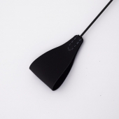 Стек с широким черным кожаным наконечником и металлической ручкой - 67 см. - Crazy Handmade - купить с доставкой в Белгороде