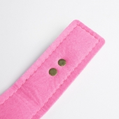 Черно-розовый ошейник с золотистой фурнитурой - Crazy Handmade - купить с доставкой в Белгороде