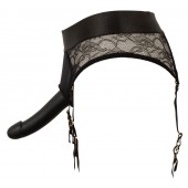 Черный женский страпон Strap-on Set: трусики и насадка - Orion - купить с доставкой в Белгороде