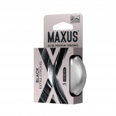 Черные утолщенные презервативы MAXUS Extra Strong с железным кейсом - 3 шт. - Maxus - купить с доставкой в Белгороде