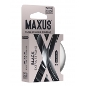 Черные утолщенные презервативы MAXUS Extra Strong с железным кейсом - 3 шт. - Maxus - купить с доставкой в Белгороде