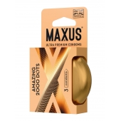 Точечные презервативы MAXUS 2000 Amazing Dots с железным кейсом - 3 шт. - Maxus - купить с доставкой в Белгороде