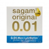 Увлажнённый презерватив Sagami Original 0.01 Extra Lub - 1 шт. - Sagami - купить с доставкой в Белгороде