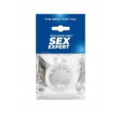 Эрекционное кольцо со стимулирующими шариками сверху и снизу - Sex Expert - в Белгороде купить с доставкой