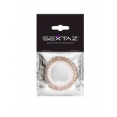 Эрекционное кольцо с бежевыми «ресничками» - Sextaz - в Белгороде купить с доставкой