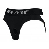 Черные трусики для насадок Heroine Lingerie Harness - size XL - Strap-on-me - купить с доставкой в Белгороде