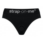 Черные трусики для насадок Heroine Lingerie Harness - size XL - Strap-on-me - купить с доставкой в Белгороде