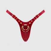 Красный пояс для фиксации насадок Strap-On-Me Leatherette Harness Fabulous - Strap-on-me - купить с доставкой в Белгороде