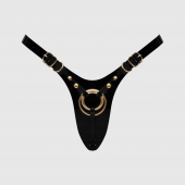 Черный пояс для фиксации насадок Strap-On-Me Leatherette Harness Fabulous - Strap-on-me - купить с доставкой в Белгороде