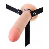 Мужской полый страпон на регулируемых ремешках - 22 см. - Sex Expert - купить с доставкой в Белгороде