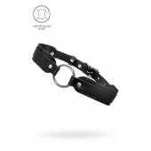 Черный кожаный чокер-ошейник со скруглёнными углами - Pecado - купить с доставкой в Белгороде