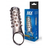 Дымчатая насадка на пенис с выпуклостями - 11 см. - Sex Expert - в Белгороде купить с доставкой