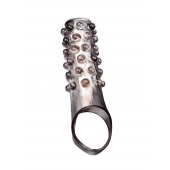 Дымчатая насадка на пенис с выпуклостями - 11 см. - Sex Expert - в Белгороде купить с доставкой