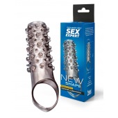 Дымчатая насадка на пенис с шипами и выпуклостями - 12 см. - Sex Expert - в Белгороде купить с доставкой
