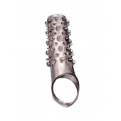 Дымчатая насадка на пенис с шипами и выпуклостями - 12 см. - Sex Expert - в Белгороде купить с доставкой