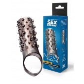 Дымчатая насадка на пенис с шипами и выпуклостями - 12,5 см. - Sex Expert - в Белгороде купить с доставкой