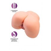 Телесный мастурбатор в форме попки с 2 любовными входами - No Name - в Белгороде купить с доставкой