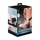 Телесный полый страпон с вибрацией Erection Agents - 24,1 см. - NMC - купить с доставкой в Белгороде