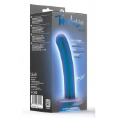 Синяя насадка с гладкой поверхностью Surrender 5.75 Inch Intermediate Pegging Dildo - 14,6 см. - Blush Novelties - купить с доставкой в Белгороде