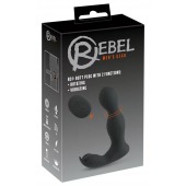 Черная анальная пробка с вибрацией, вращением и пультом ДУ RC Butt Plug with 2 Functions - Orion - в Белгороде купить с доставкой