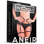 Черные стрепы на бёдра Aneir - Intoyou - купить с доставкой в Белгороде