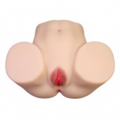 Телесный мастурбатор с 2 любовными отверстиями Olivia - Baile - в Белгороде купить с доставкой