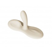 Белая виброподушка с функцией нагрева Flora - Zalo