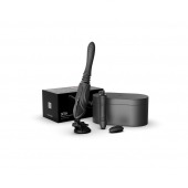 Черная секс-машина с функцией нагрева, насадками и присоской Sesh - Zalo - купить с доставкой в Белгороде