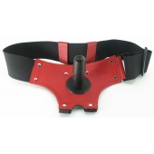 Красные трусики со штырьком для насадки - БДСМ Арсенал - купить с доставкой в Белгороде