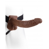 Полый мужской фаллопротез Hollow Strap-On with Balls - 24 см. - Pipedream - купить с доставкой в Белгороде