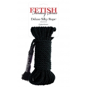 Черная веревка для фиксации Deluxe Silky Rope - 9,75 м. - Pipedream - купить с доставкой в Белгороде