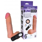 Фаллическая насадка Харнесс UNICOCK 6  с вибрацией - 18 см. - LOVETOY (А-Полимер) - купить с доставкой в Белгороде
