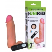 Фаллическая насадка Харнесс UNICOCK 7  с вибрацией - 19 см. - LOVETOY (А-Полимер) - купить с доставкой в Белгороде