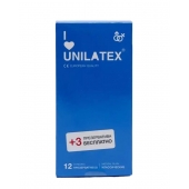 Классические презервативы Unilatex Natural Plain - 12 шт. + 3 шт. в подарок - Unilatex - купить с доставкой в Белгороде