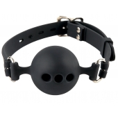 Силиконовый кляп-шар с отверстиями для дыхания Silicone Breathable Ball Gag Small - Pipedream - купить с доставкой в Белгороде