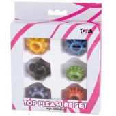 Набор из 6 разноцветных эрекционных колец - Toyfa Basic - в Белгороде купить с доставкой