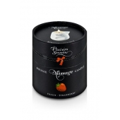 Массажная свеча с ароматом клубники Bougie de Massage Gourmande Fraise - 80 мл. - Plaisir Secret - купить с доставкой в Белгороде