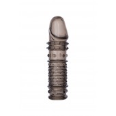 Дымчатая закрытая насадка ToyFa XLover с чешуйками и пупырышками - 13,5 см. - ToyFa - в Белгороде купить с доставкой