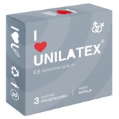 Презервативы с рёбрами Unilatex Ribbed - 3 шт. - Unilatex - купить с доставкой в Белгороде