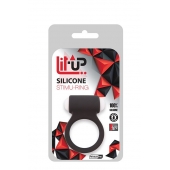 Чёрное эрекционное виброкольцо LIT-UP SILICONE STIMU RING 3 BLACK - Dream Toys - в Белгороде купить с доставкой