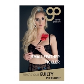 Пластиковая метелочка с красными пёрышками Small Feather Tickler - 32 см. - Blush Novelties - купить с доставкой в Белгороде