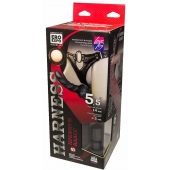 Пояс харнесс премиум класса WOMAN SIMPLEX(S) с 3 черными насадками - LOVETOY (А-Полимер) - купить с доставкой в Белгороде