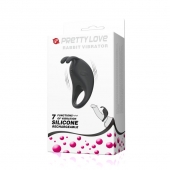 Чёрное эрекционное кольцо с вибрацией Rabbit Vibrator - Baile - в Белгороде купить с доставкой