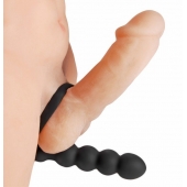Насадка для двойного проникновения Double Fun Cock Ring with Double Penetration Vibe - XR Brands - в Белгороде купить с доставкой